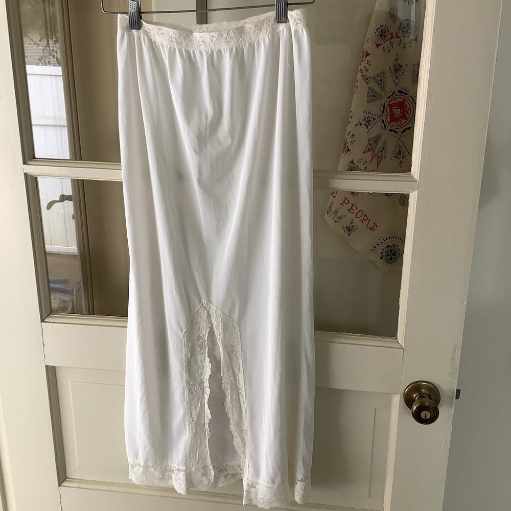 Vintage Ivory Maxi Slip Skirt - Picture 1 of 6